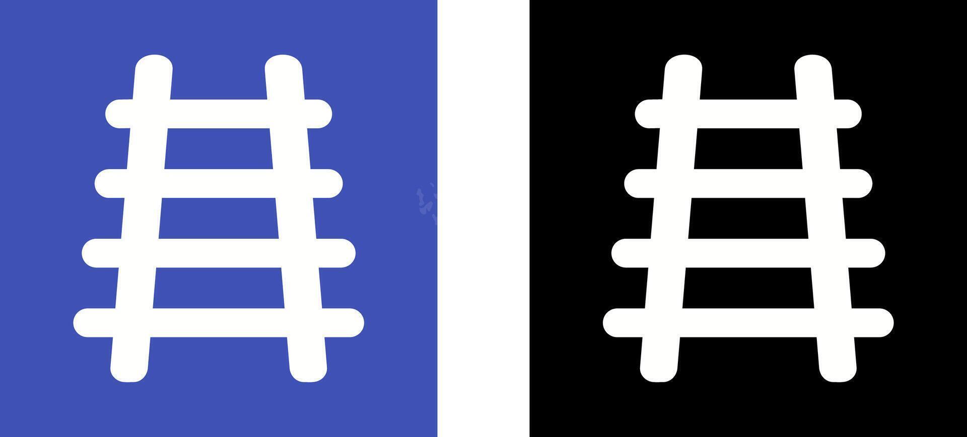 Train Tracks Icon Design vector