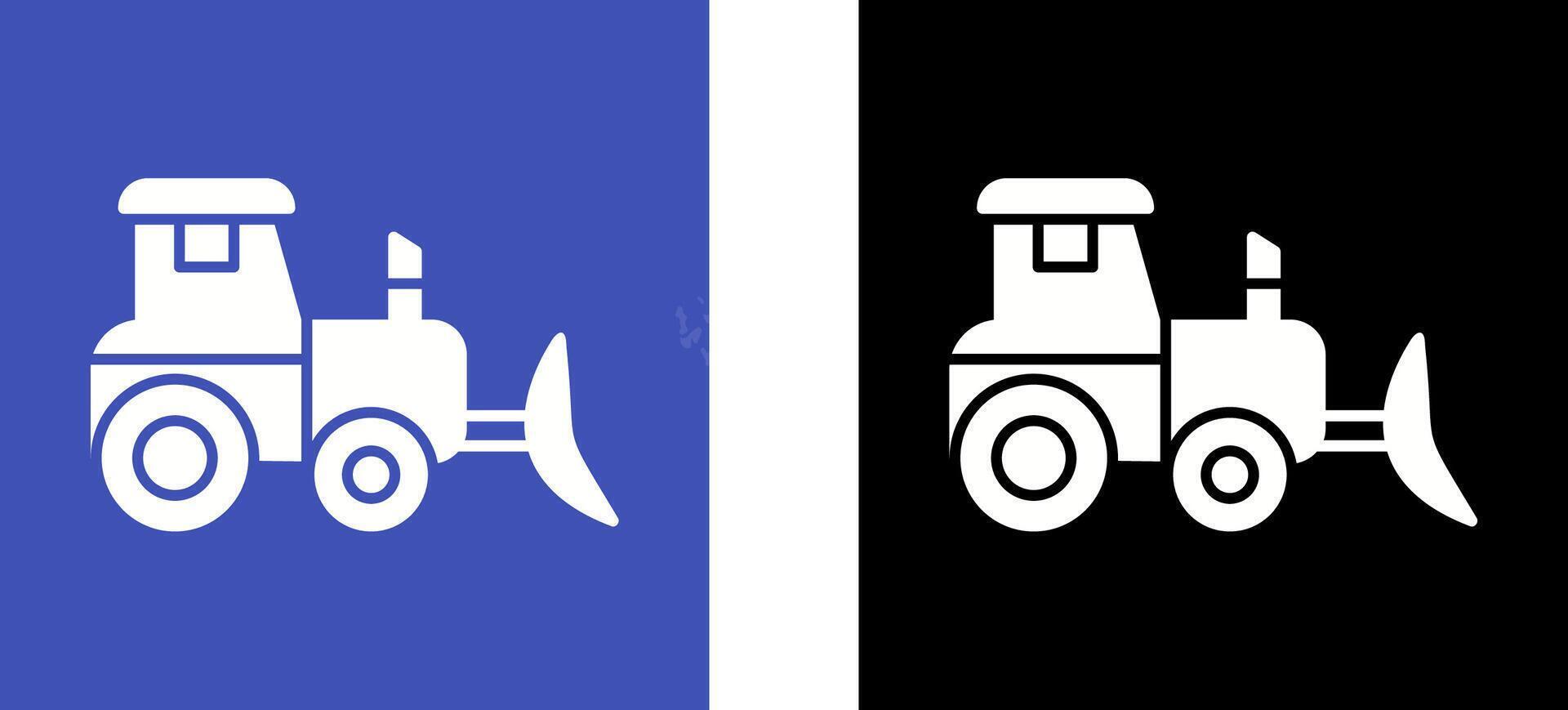 Industrial Tractor Icon Design vector