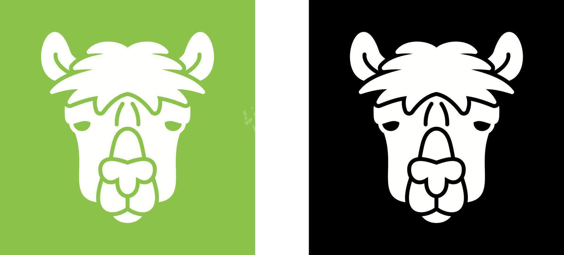 Alpaca Icon Design vector