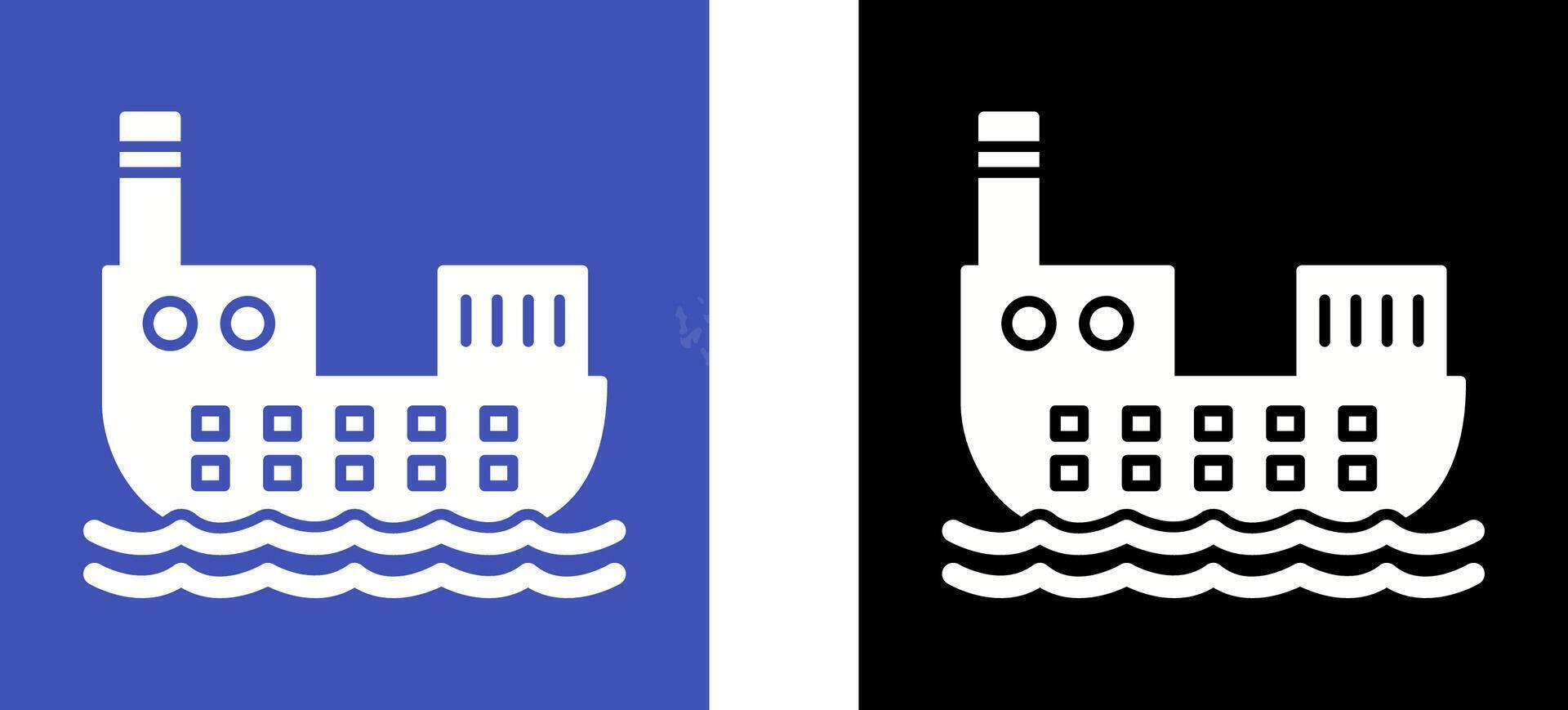 Cargo Ship Icon Design vector