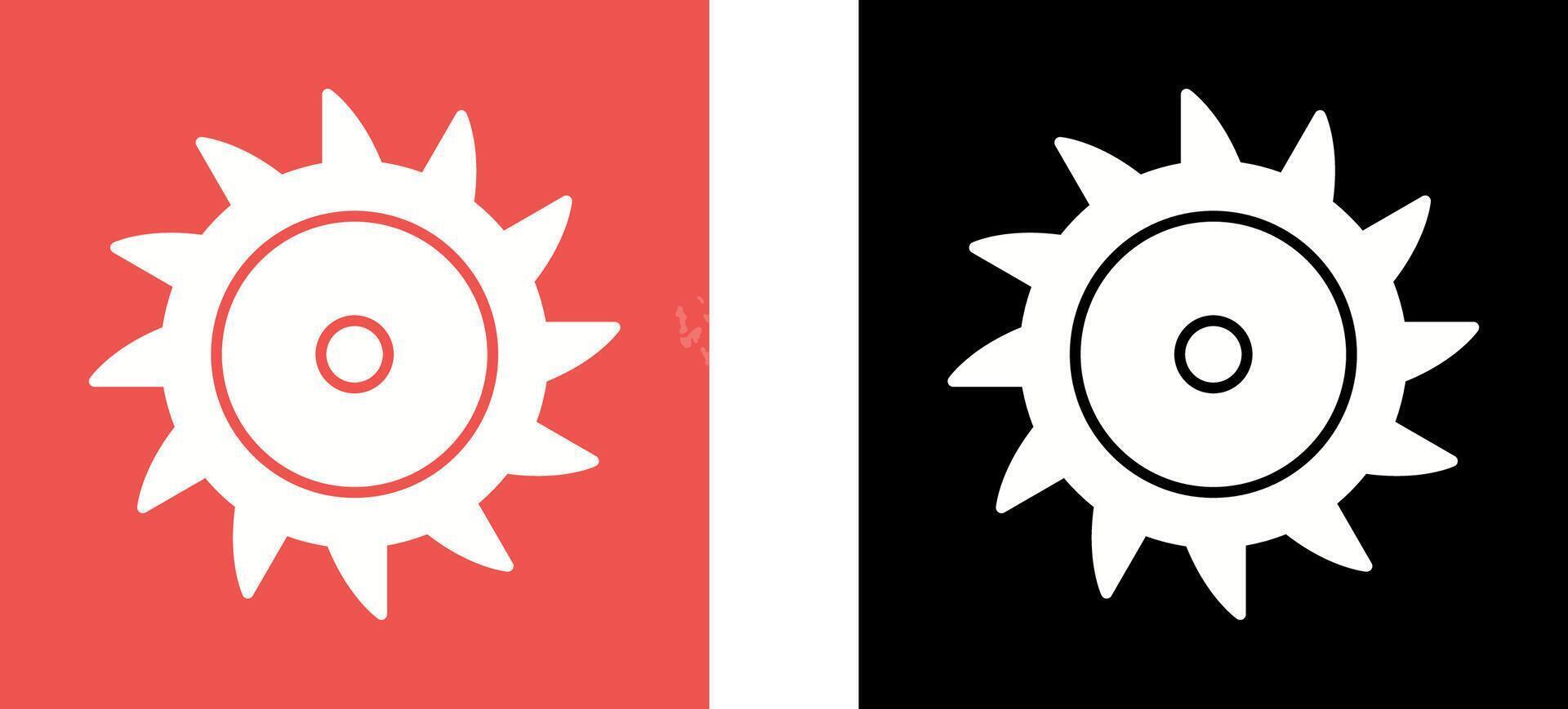 Saw Blade Icon Design vector