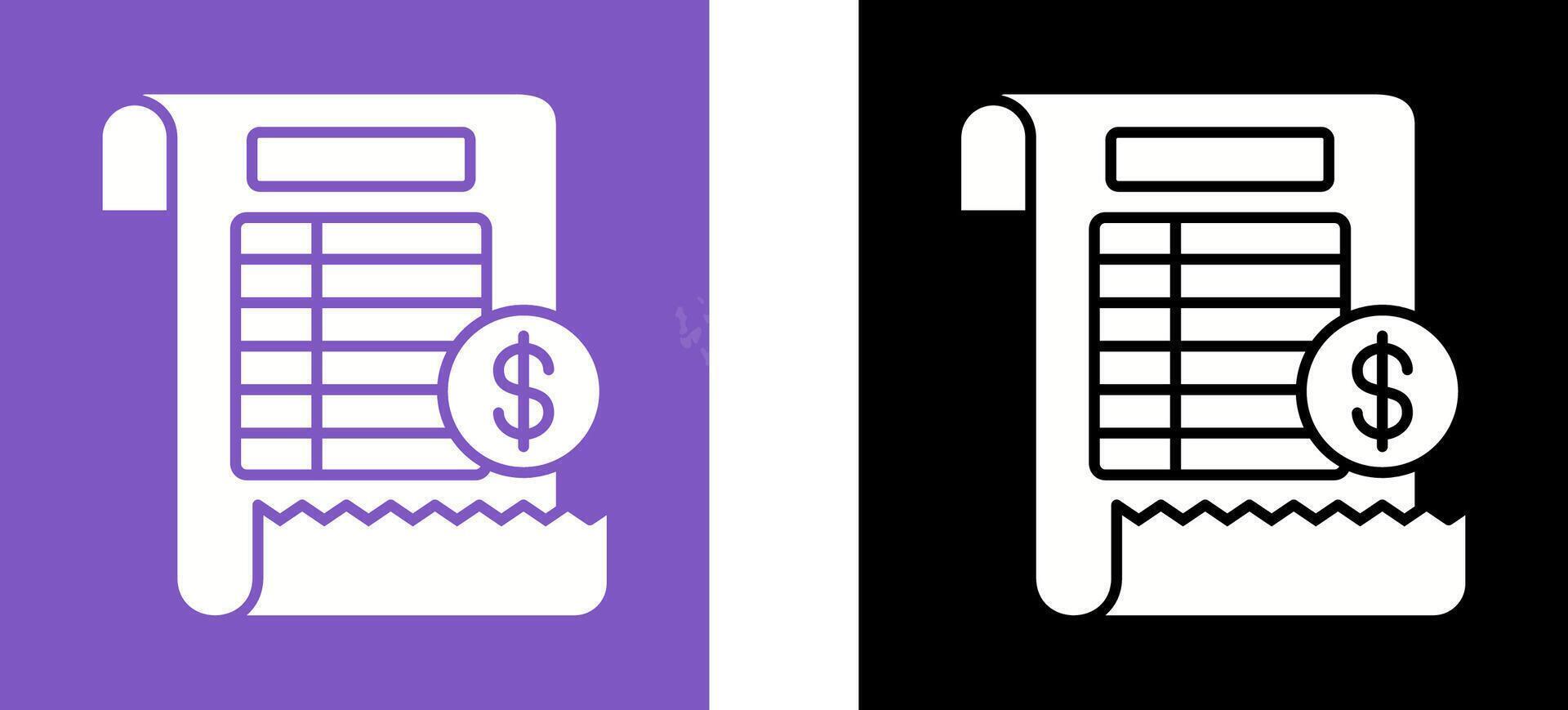 Bill Icon Design vector