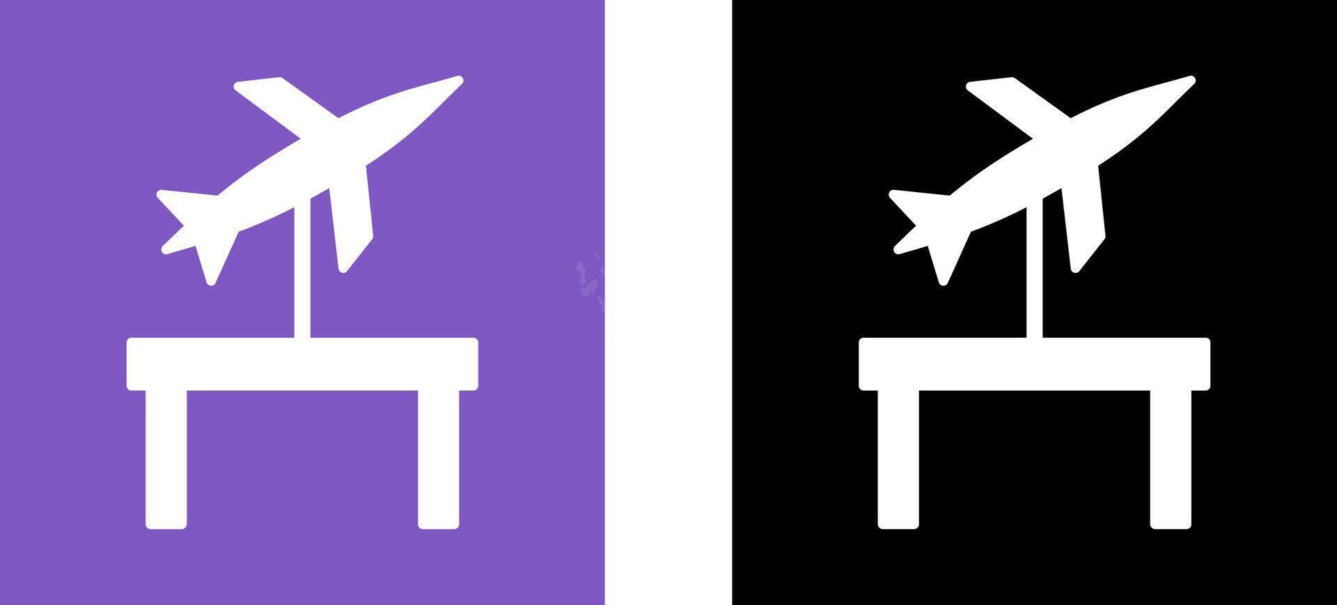Jet Exhibit Icon Design vector