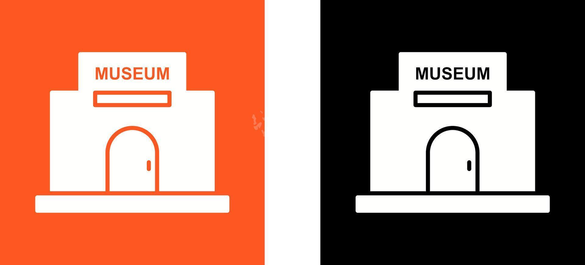 Museum Building Icon Design vector