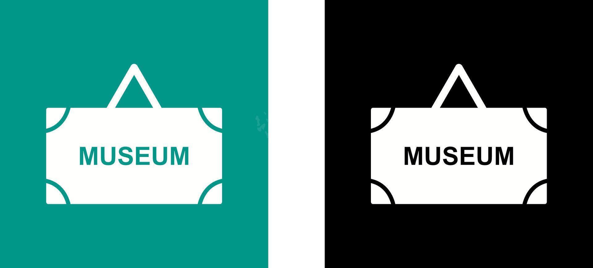 Museum Tag Icon Design vector
