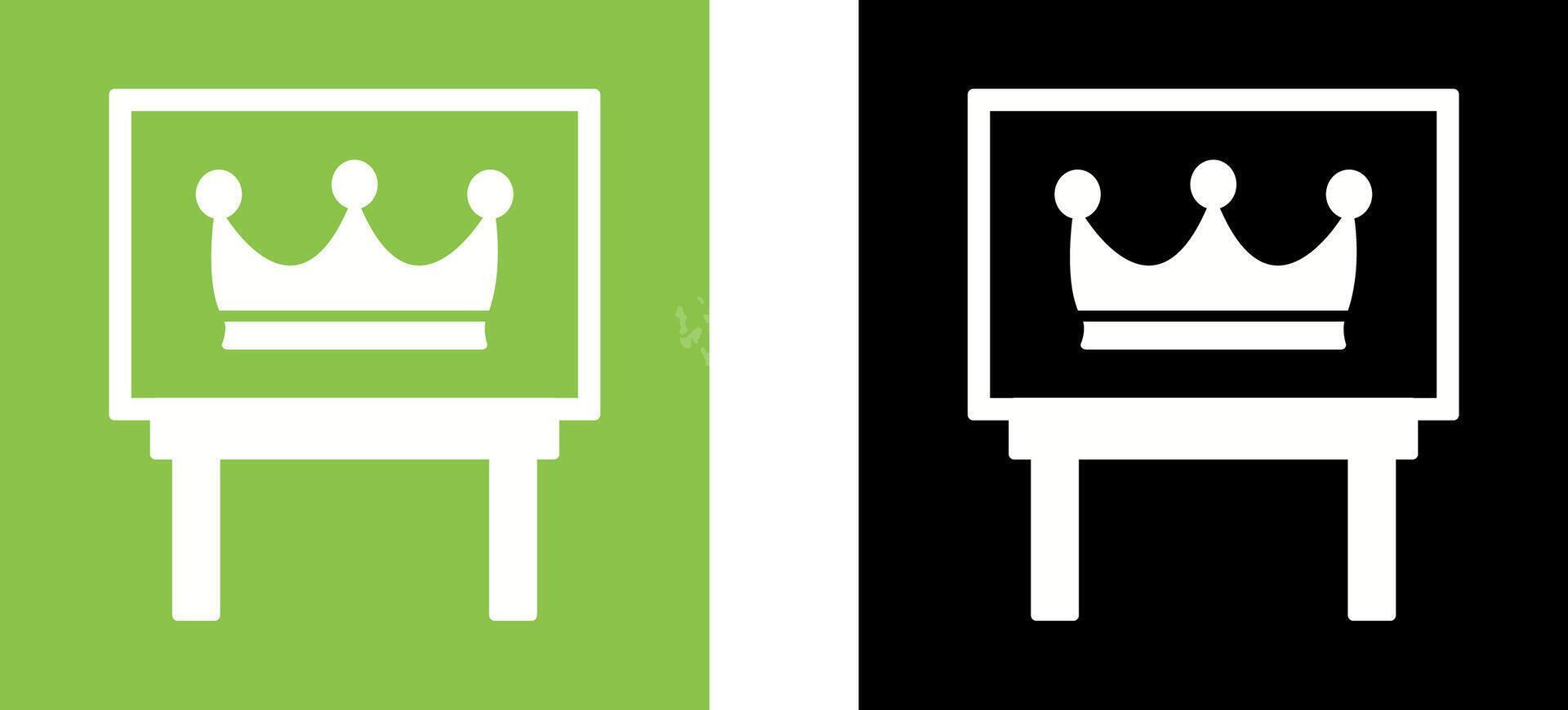 Crown Exhibit Icon Design vector