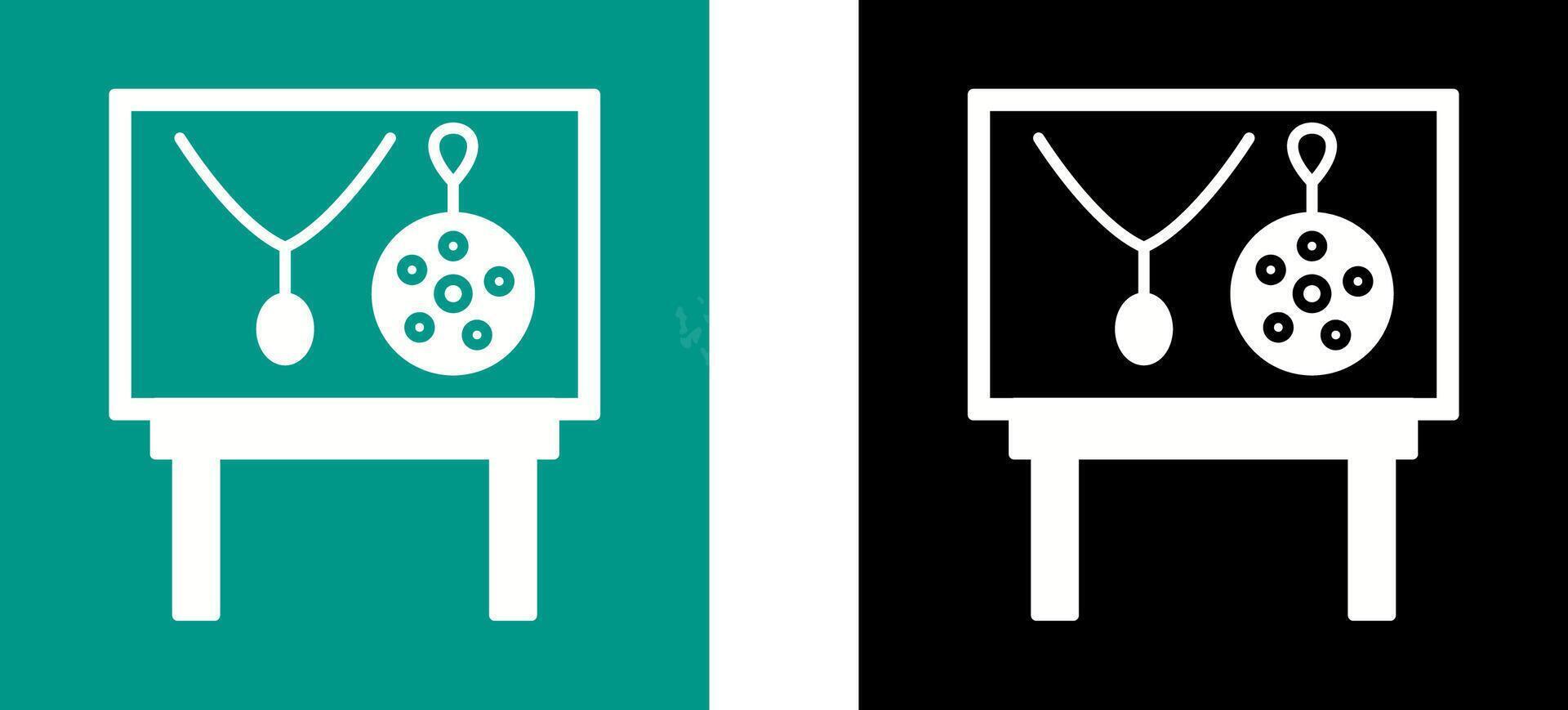 Jewel Exhibit Icon Design vector