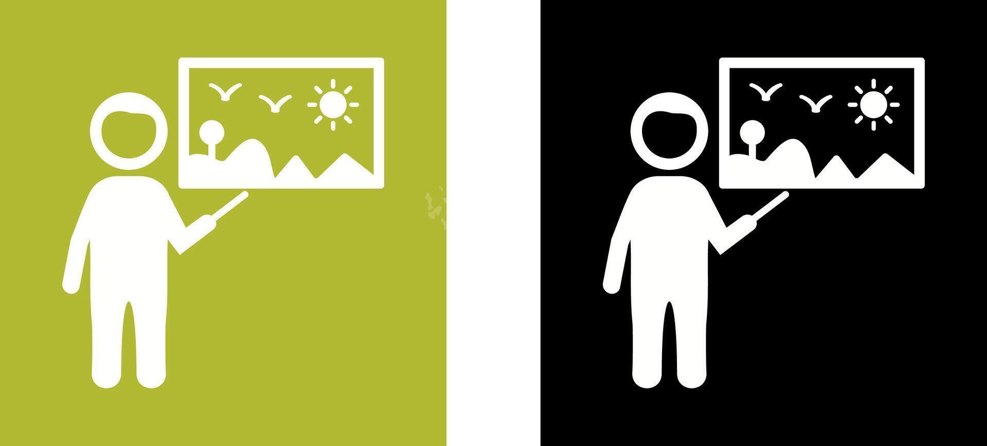 Art Museum Guide Icon Design vector