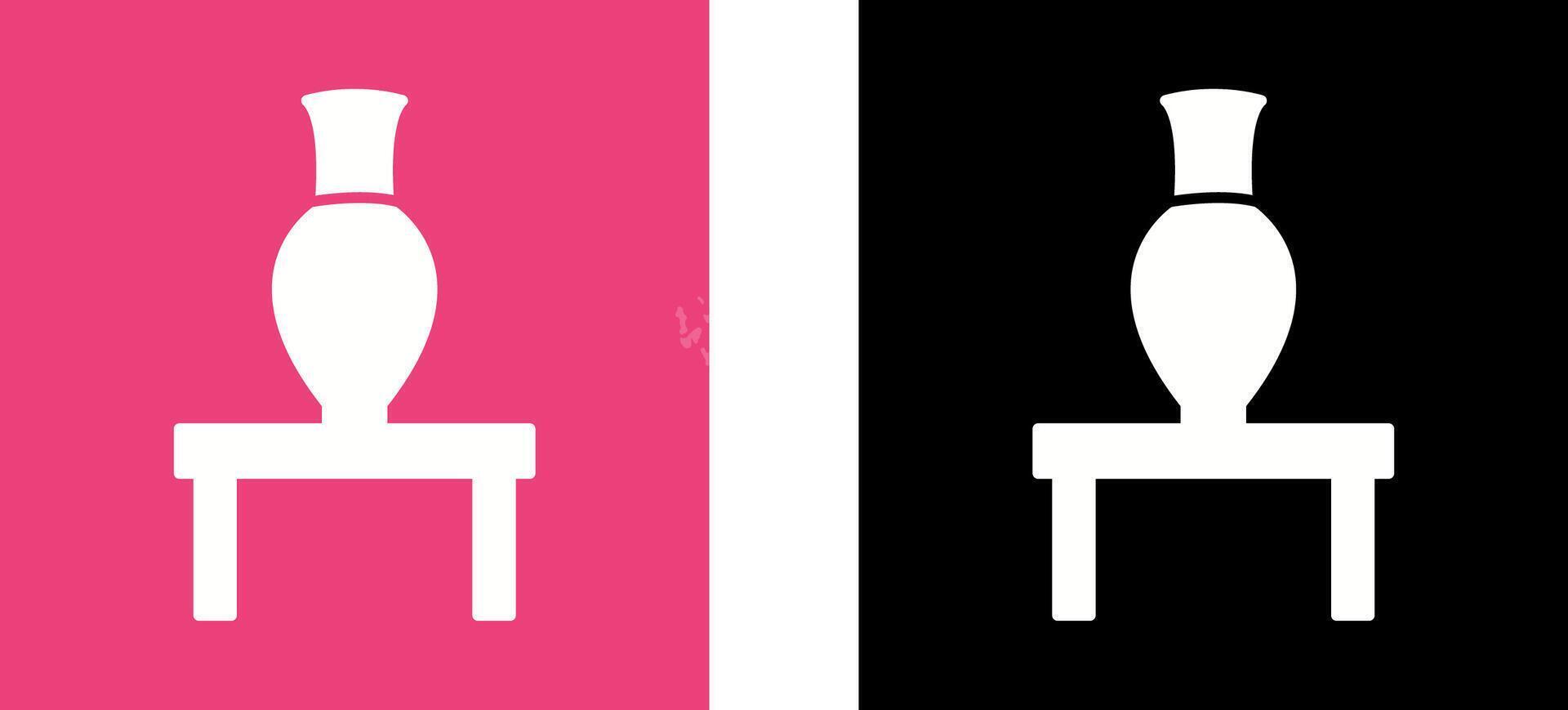 Vase Exhibit Icon Design vector