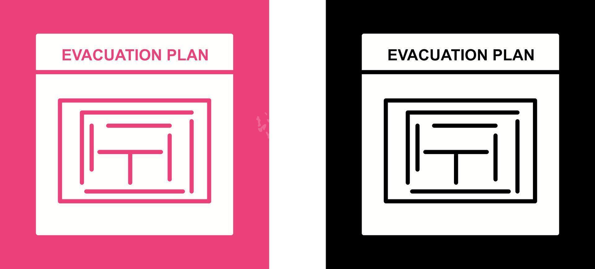 Evacuation Plan Icon Design vector