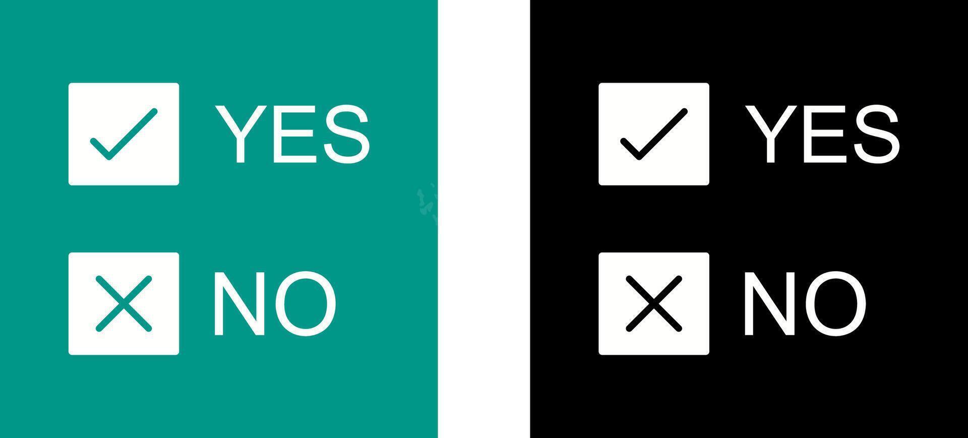 Yes No Option Icon Design vector