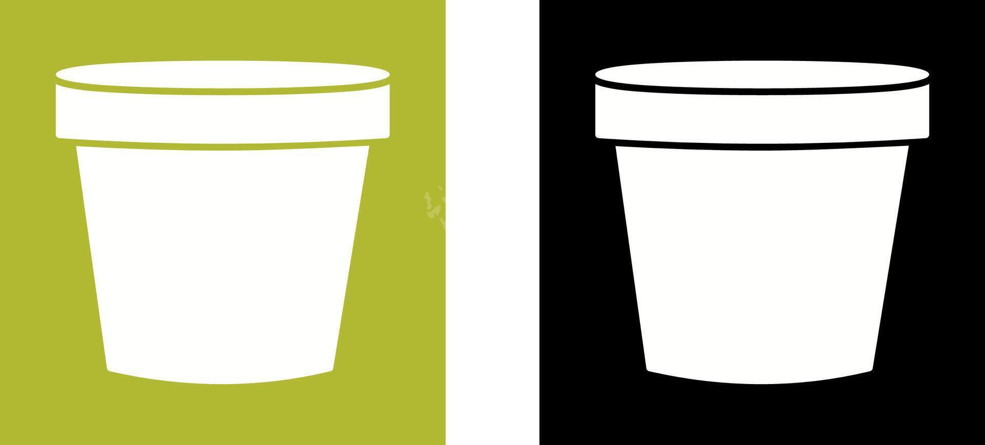 Plant Pot Icon Design vector