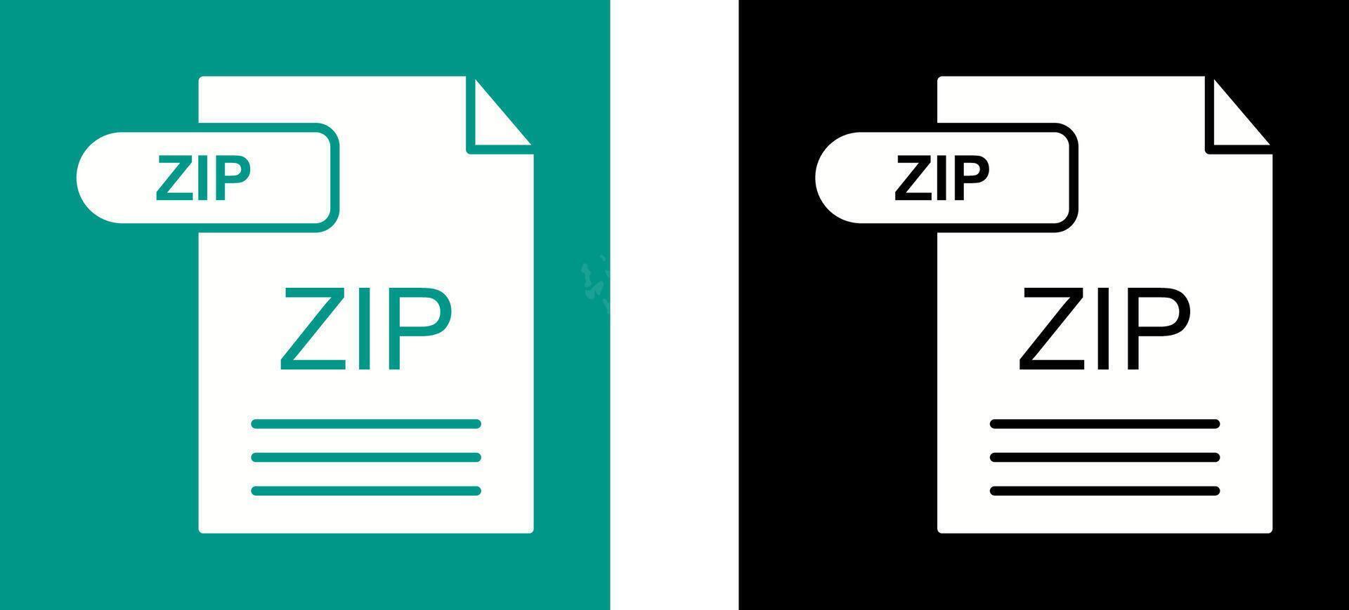 ZIP Icon Design vector