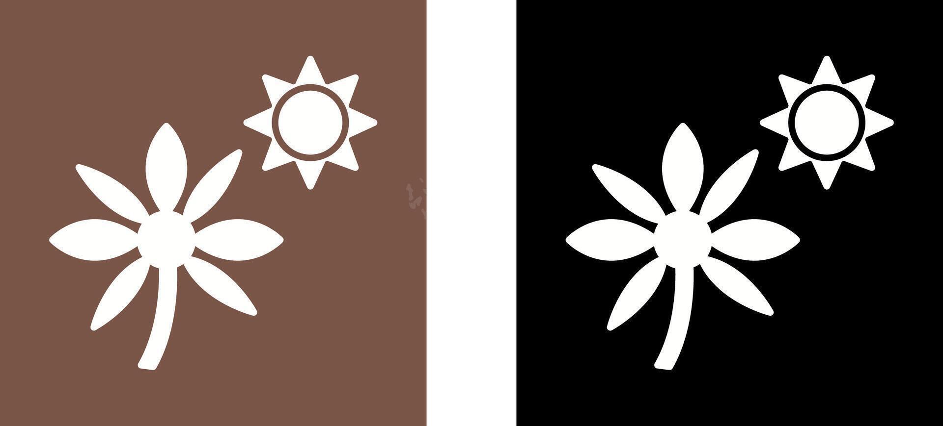 Flower in sunlight Icon Design vector