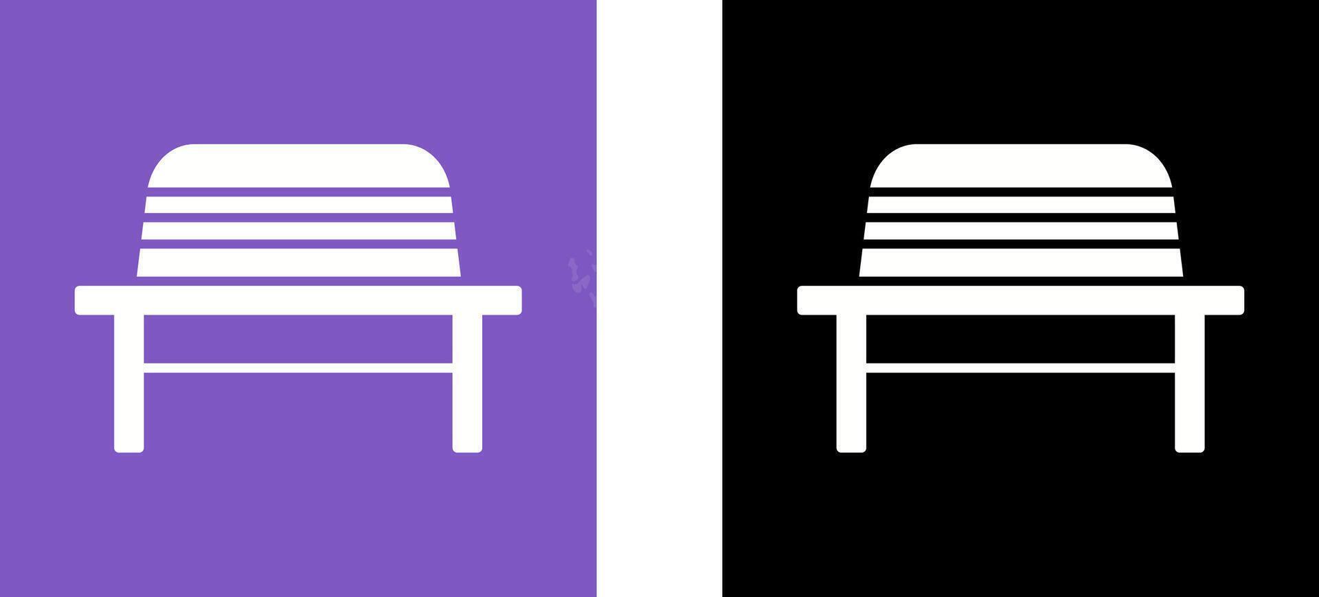 Garden Bench Icon Design vector
