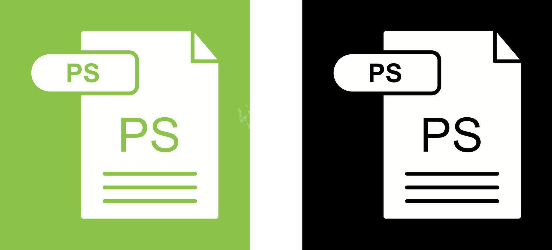 PS Icon Design vector