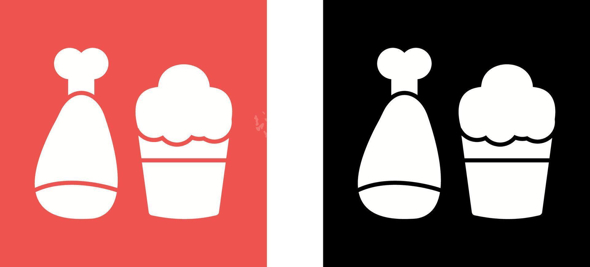Food and Beer Icon Design vector