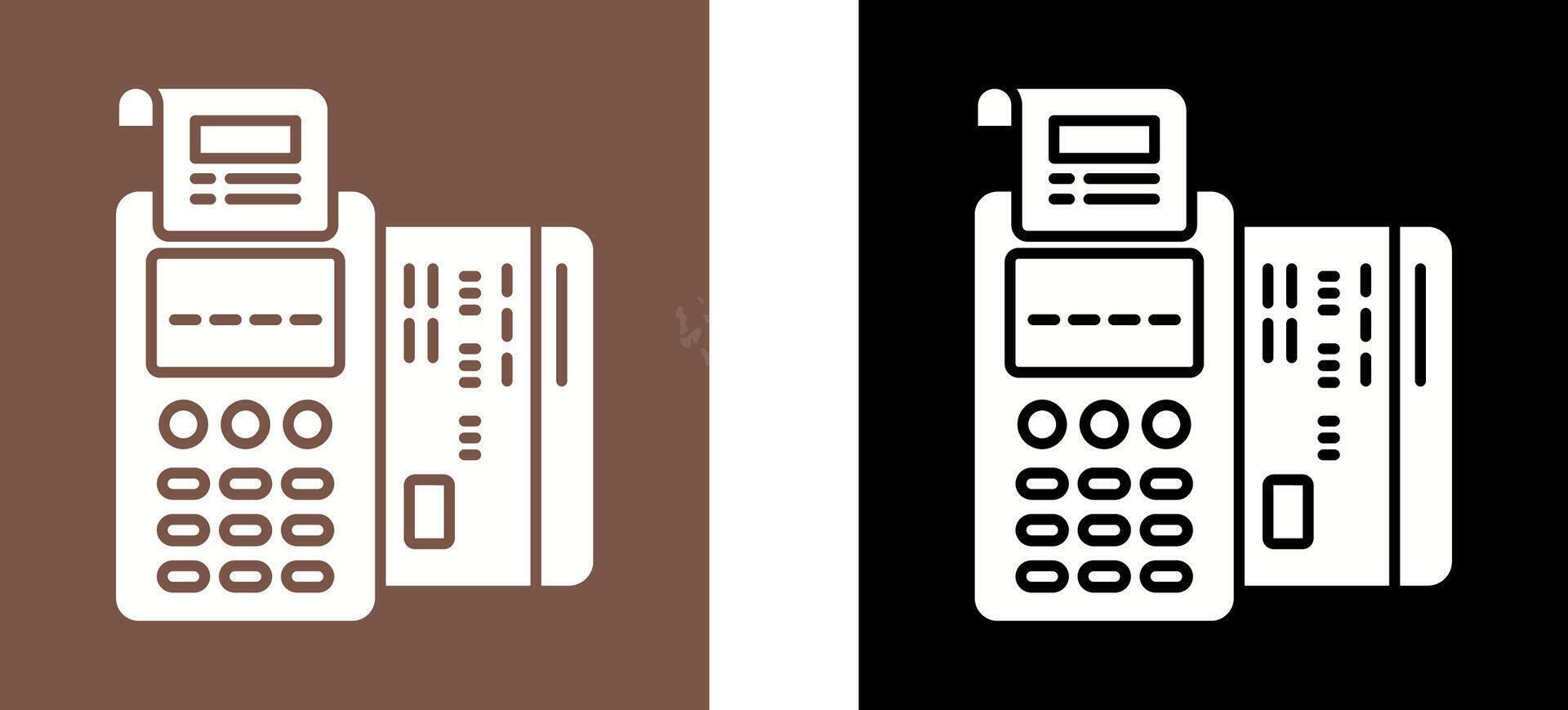 Pos Terminal Icon Design vector