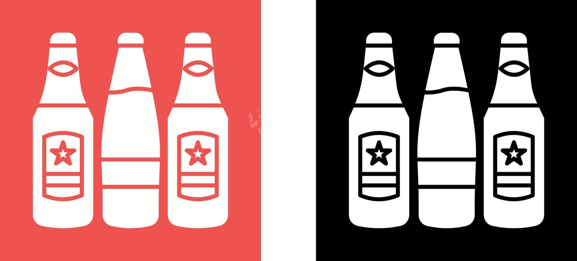 Beer Bottles Icon Design vector