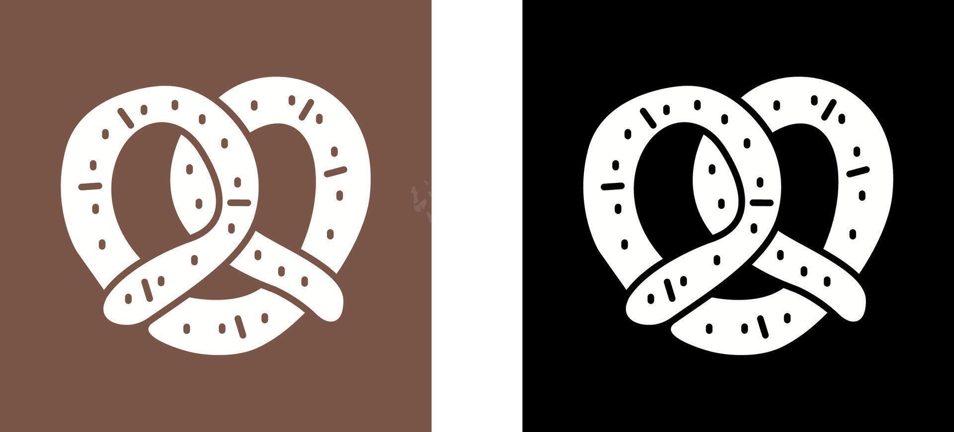 Pretzel Icon Design vector