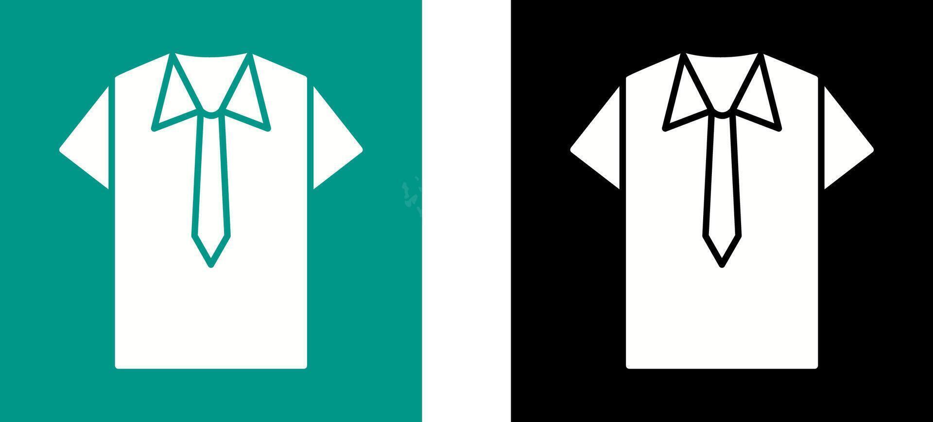 Shirt and Tie Icon Design vector