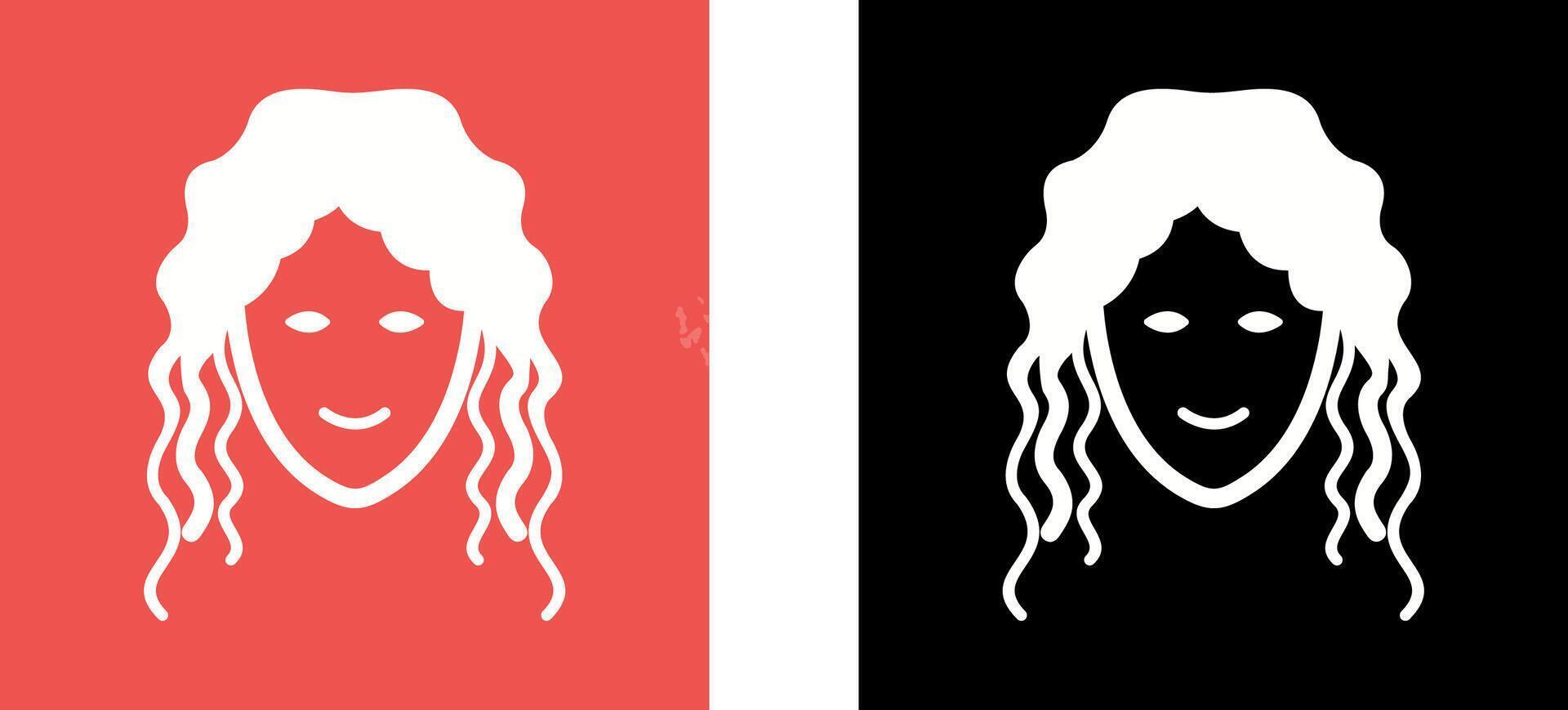 Hair Curly Icon Design vector