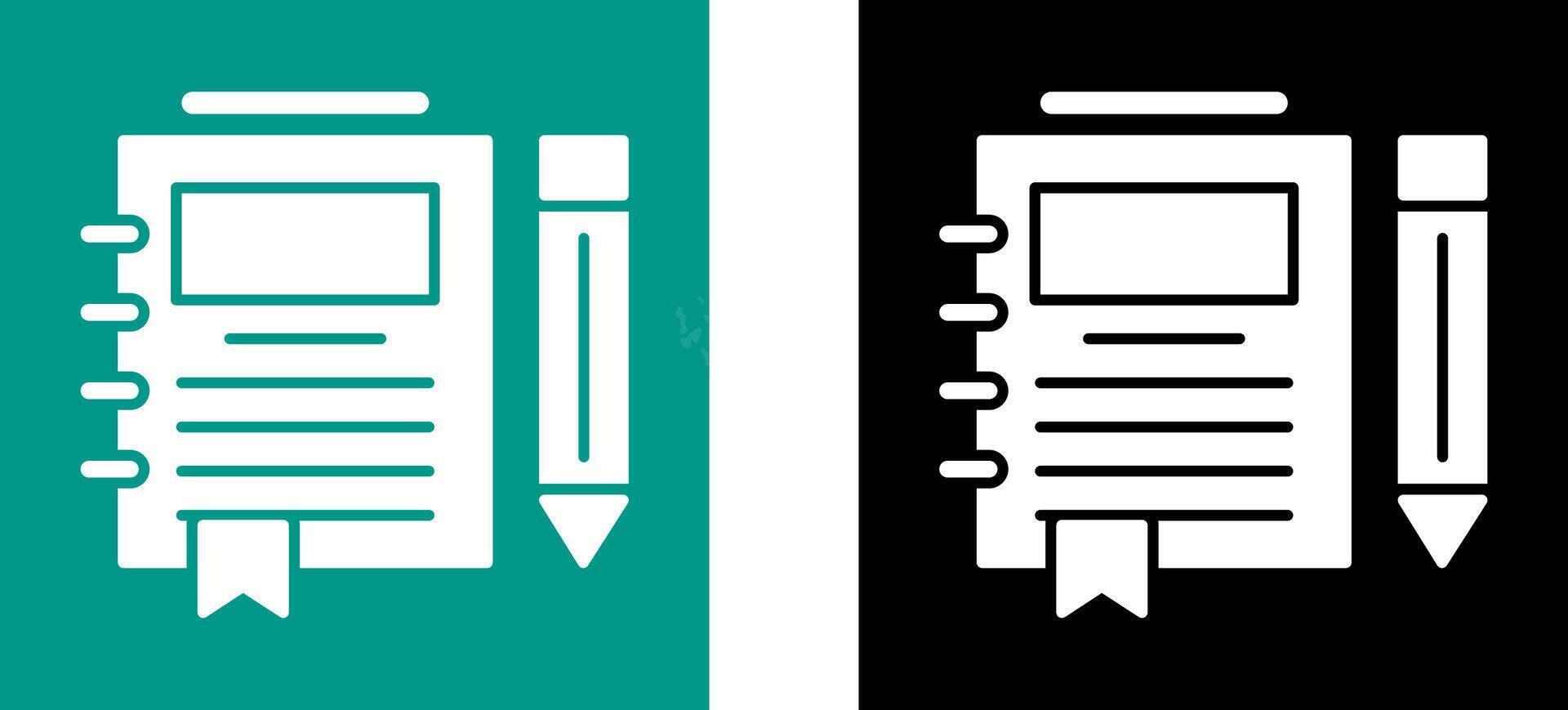 Journal Icon Design vector