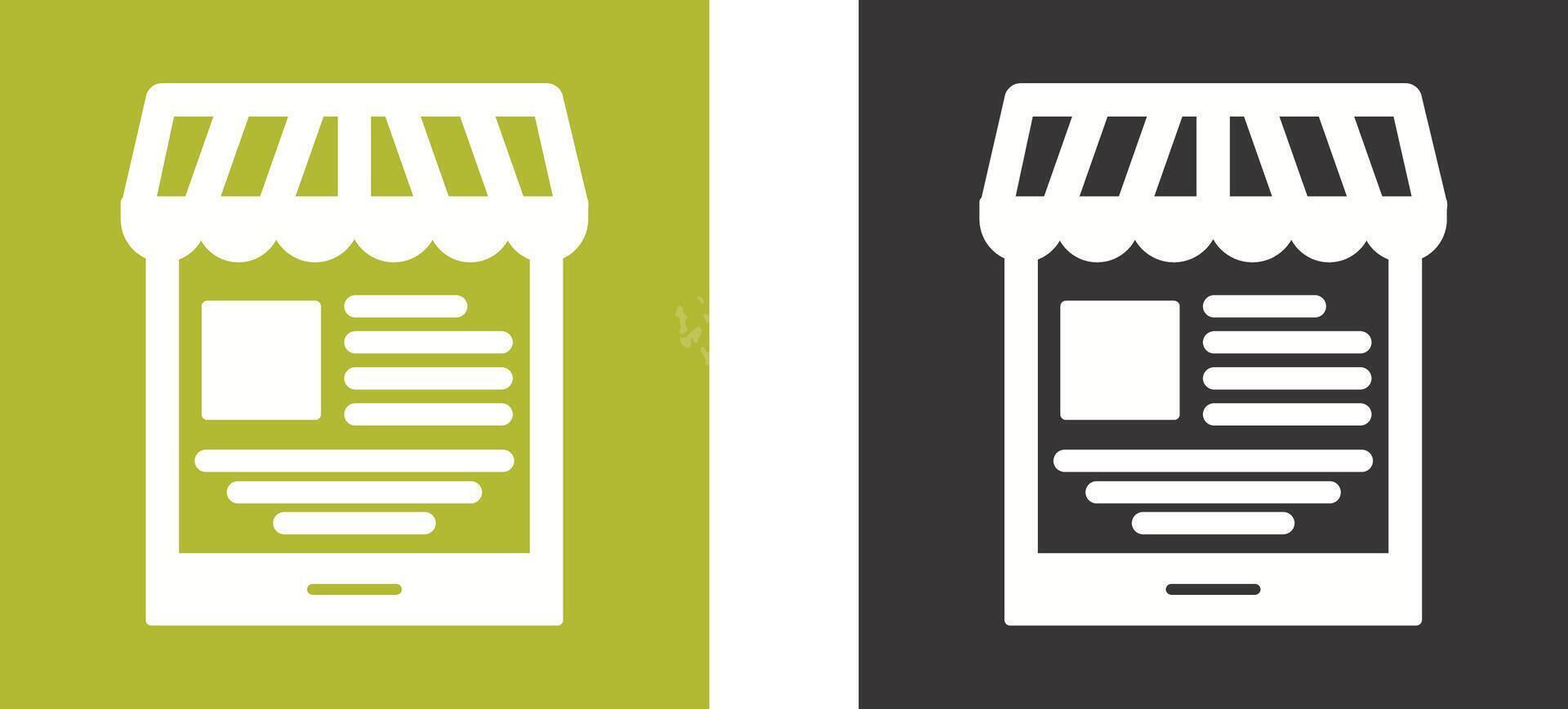 Mobile Shop Icon Design vector