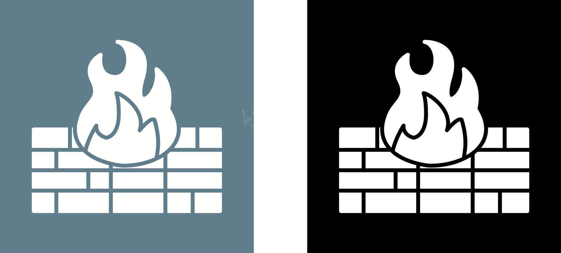 Firewall Icon Design vector