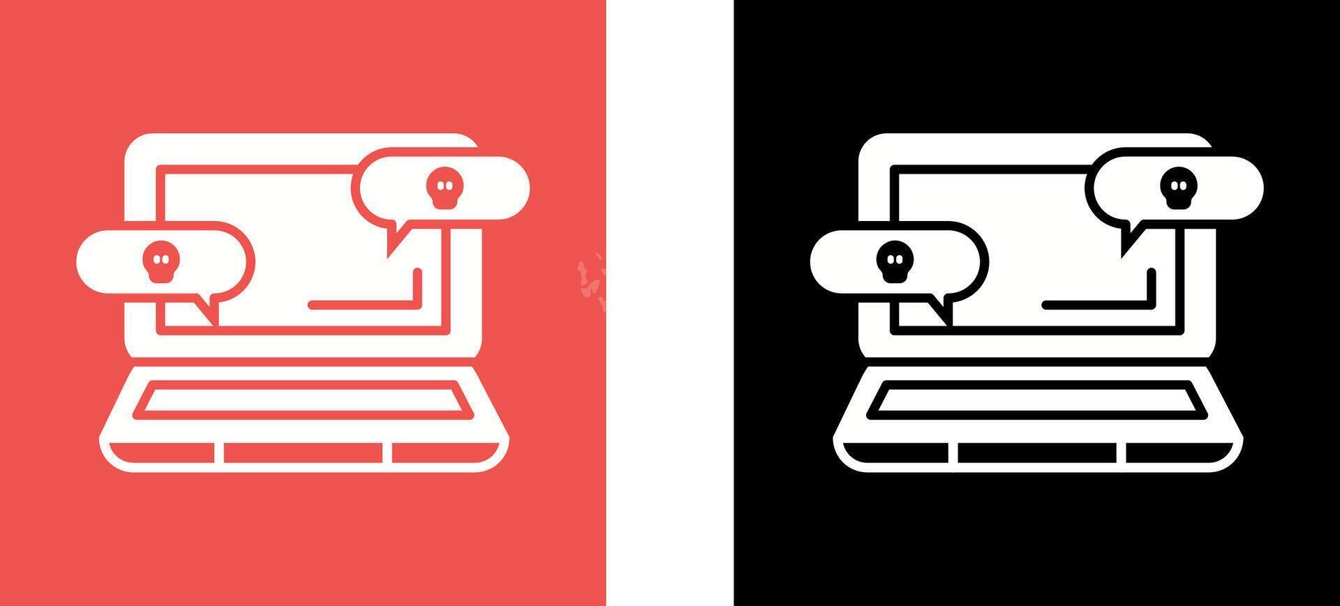 Infected Message Icon Design vector