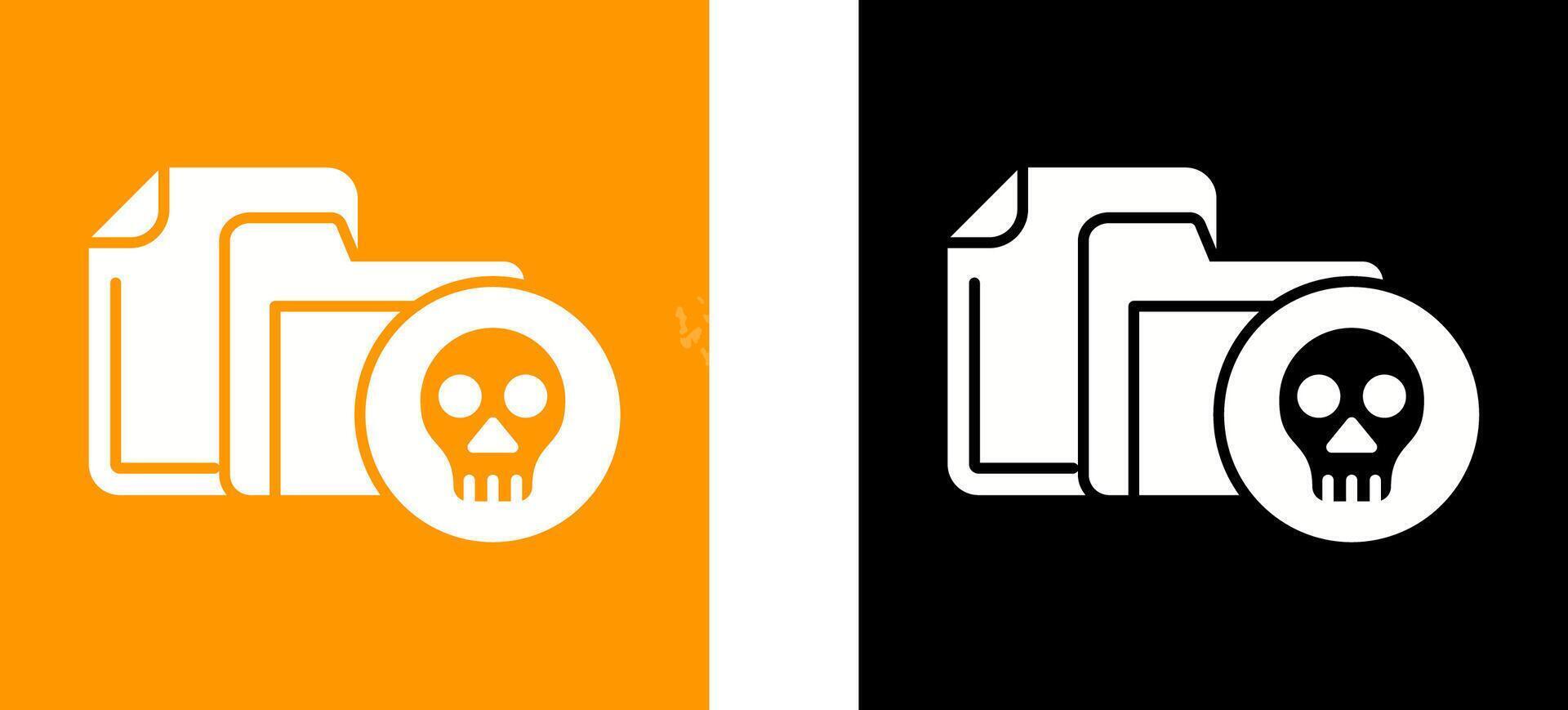 Infected File Icon Design vector