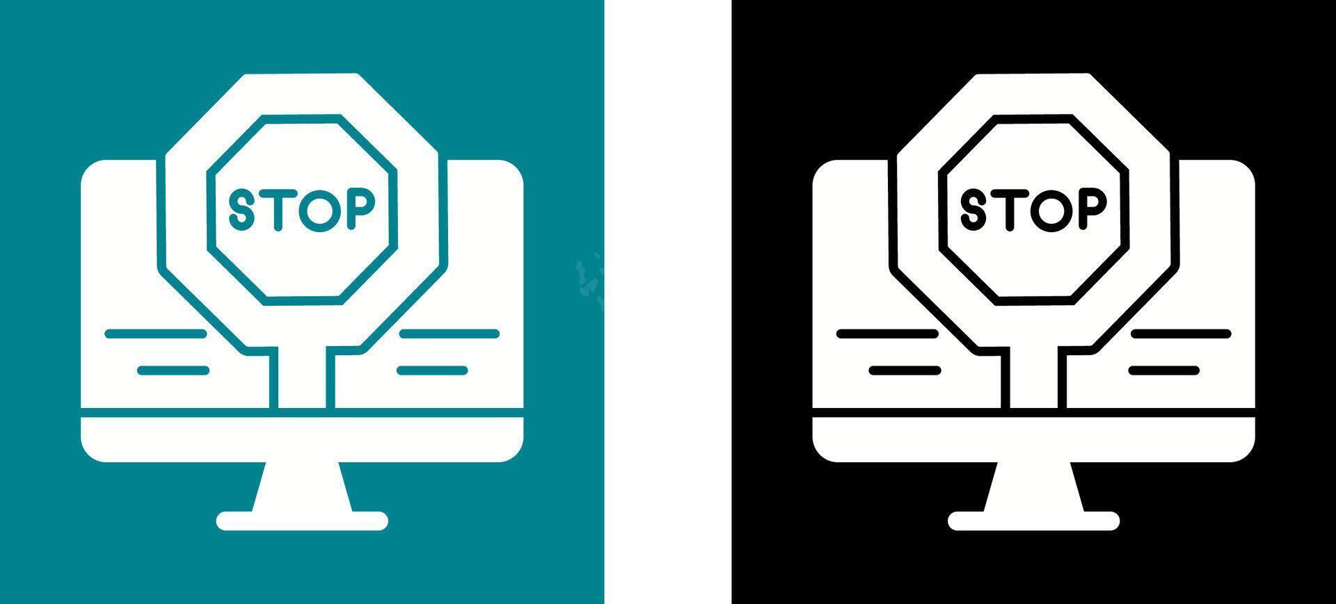 Stop Icon Design vector
