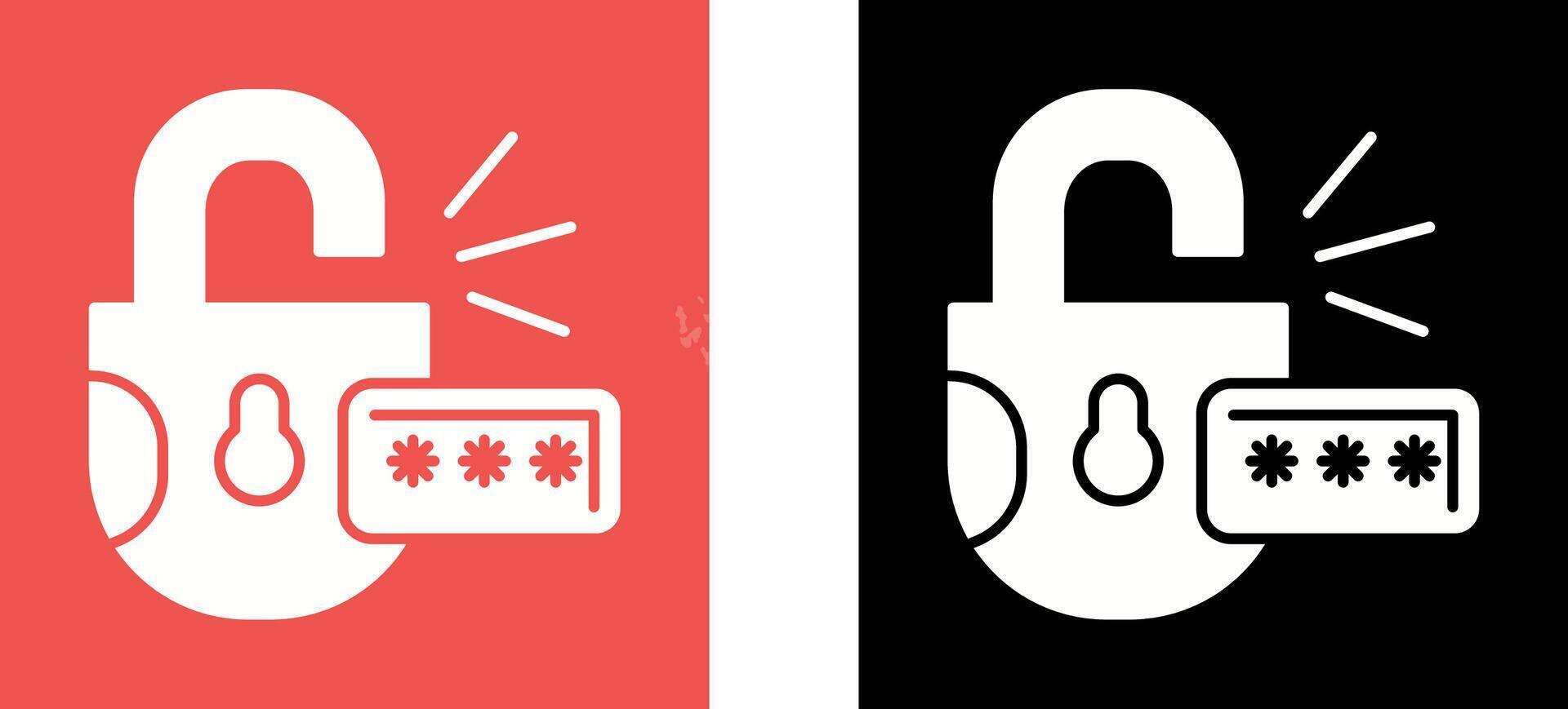 Unlock Icon Design vector