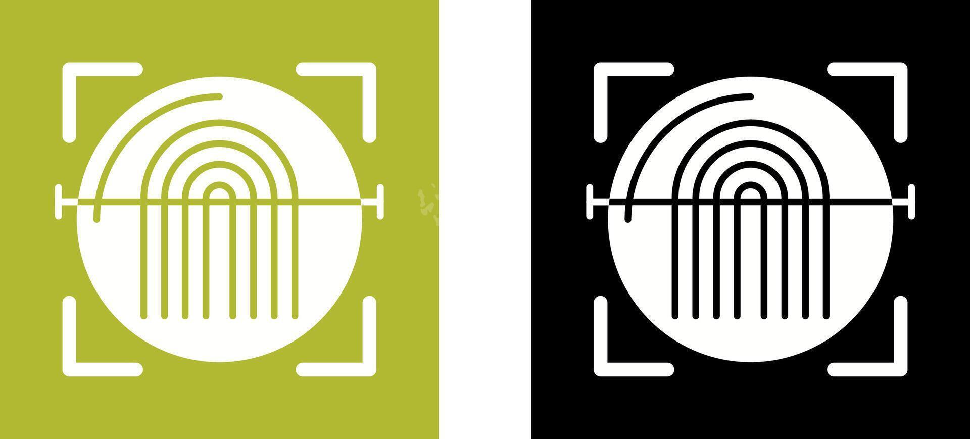 Fingerprint Scanner Icon Design vector