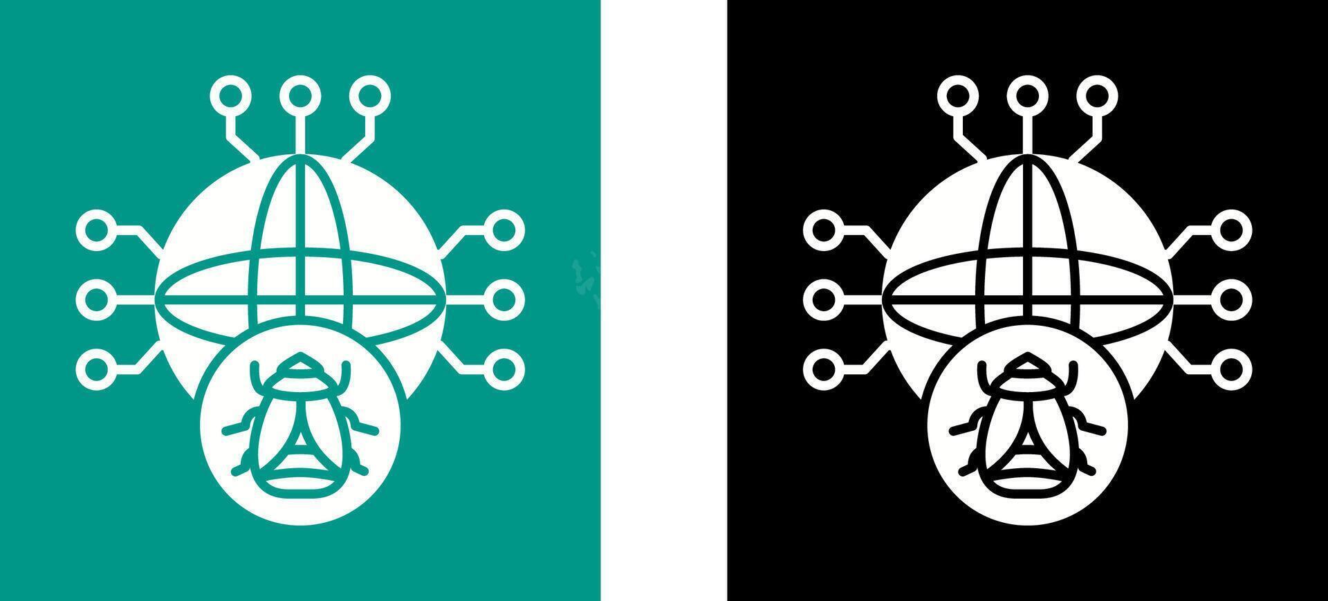 Global Malware Icon Design vector
