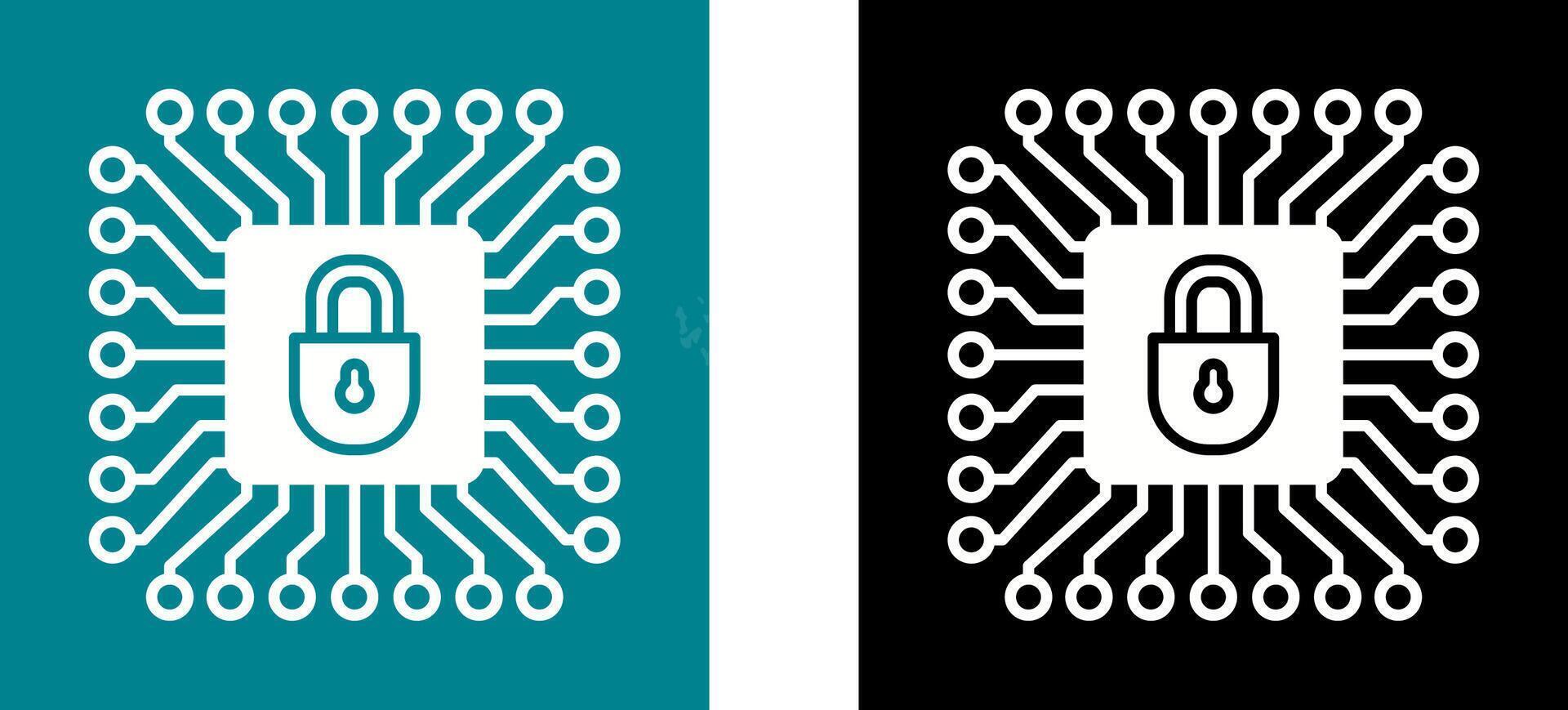 Cyber Protection Icon Design vector