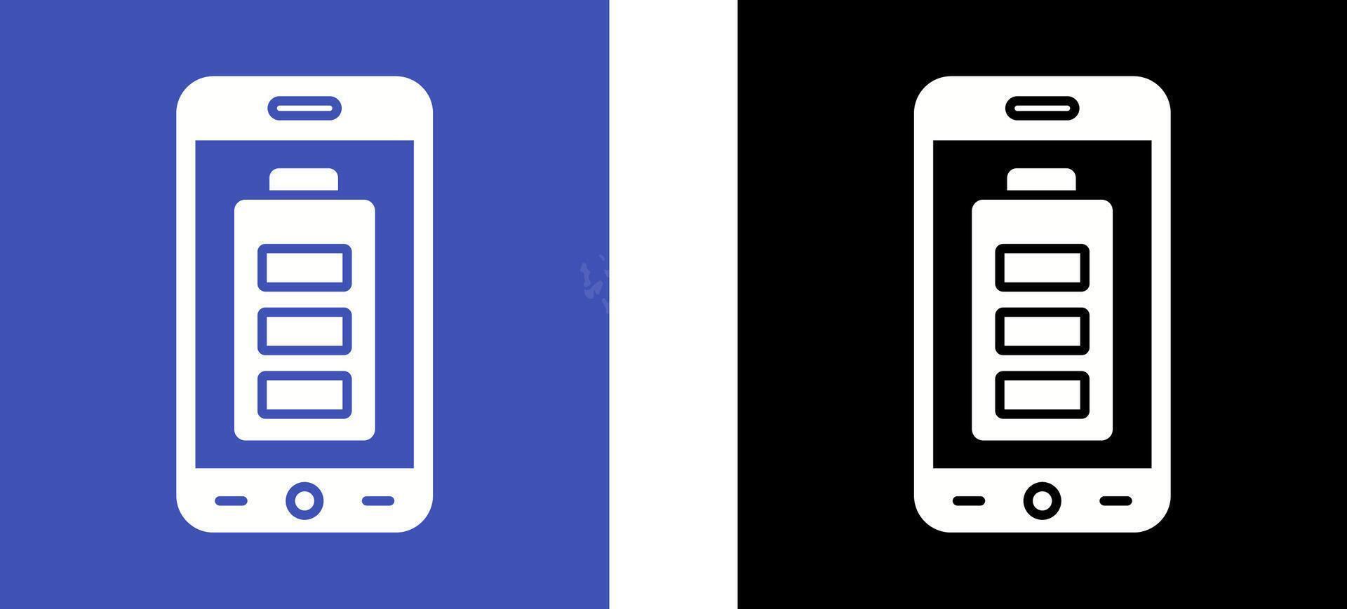 Mobile Battery Icon Design vector