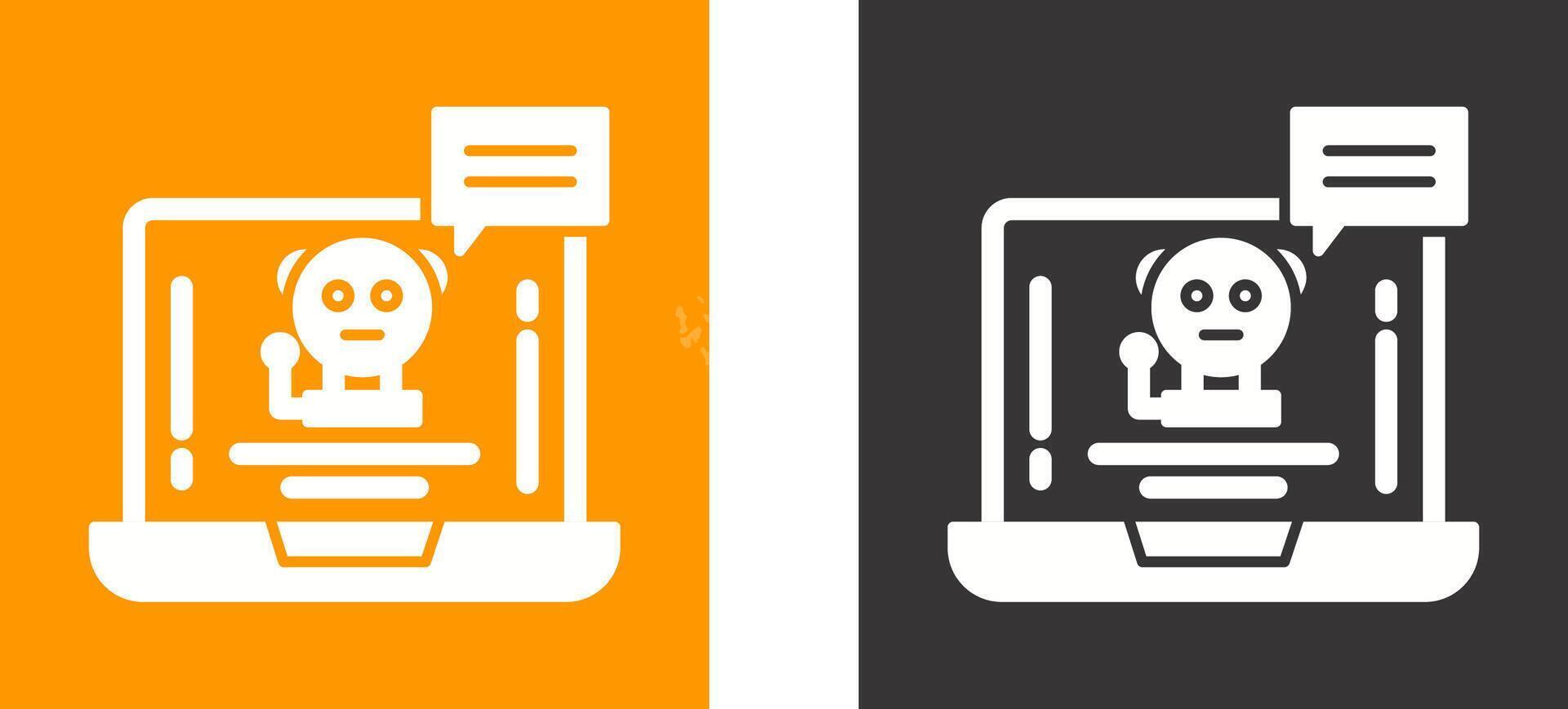 Chat Bot Icon Design vector
