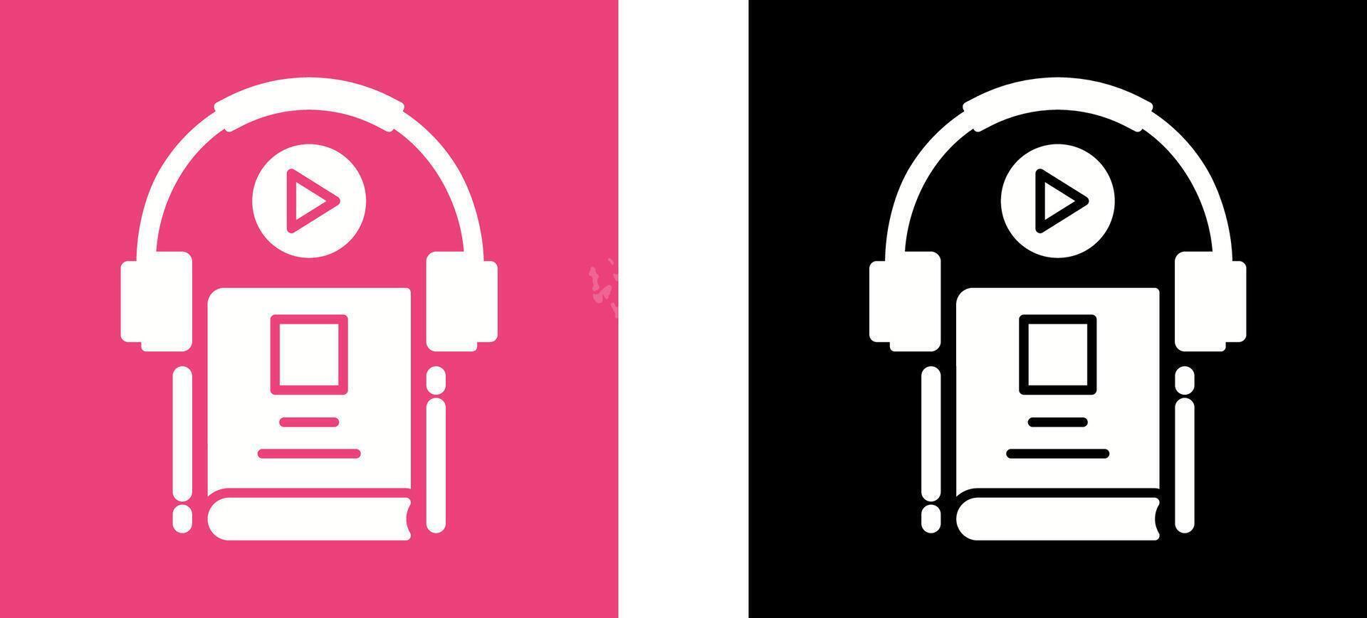 Audio Book Icon Design vector