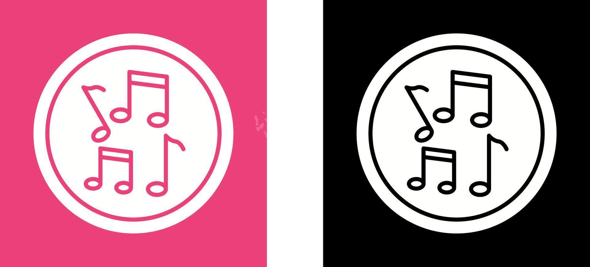 Musical Notes Icon Design vector