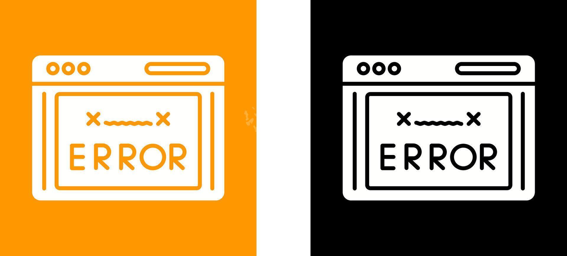 Error Code Icon Design vector