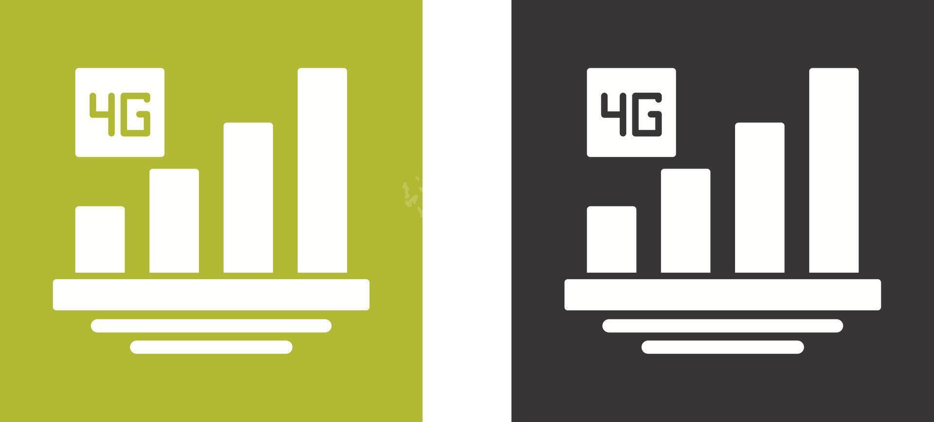 4G Icon Design vector