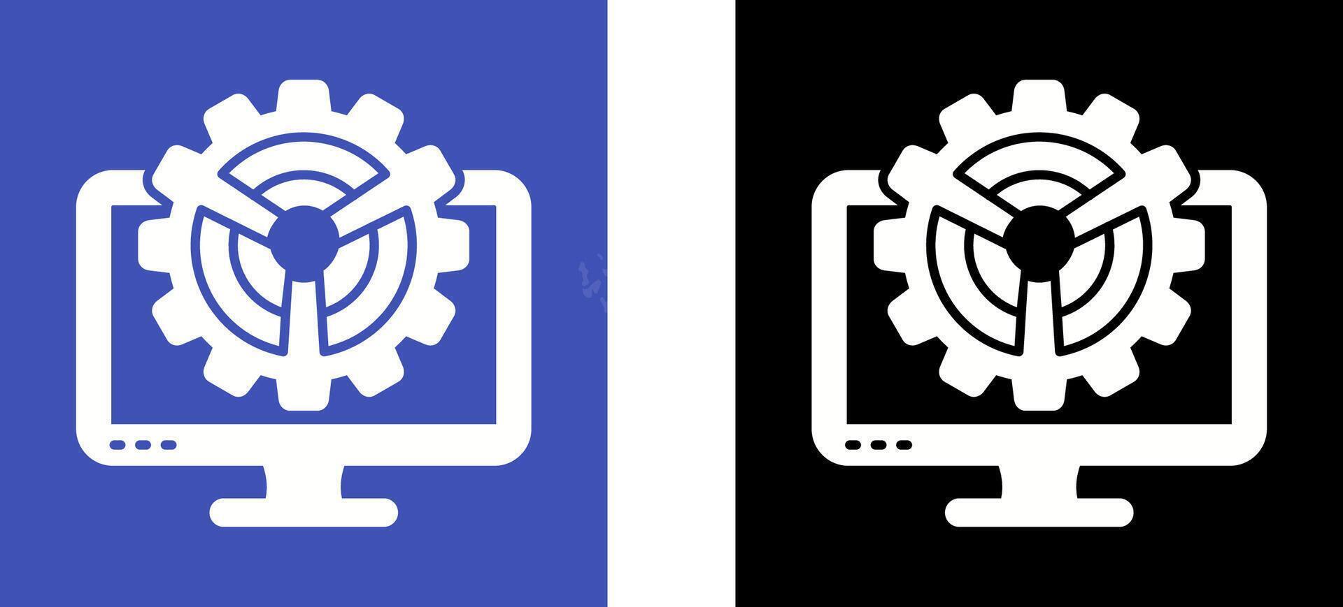 Monitor Icon Design vector