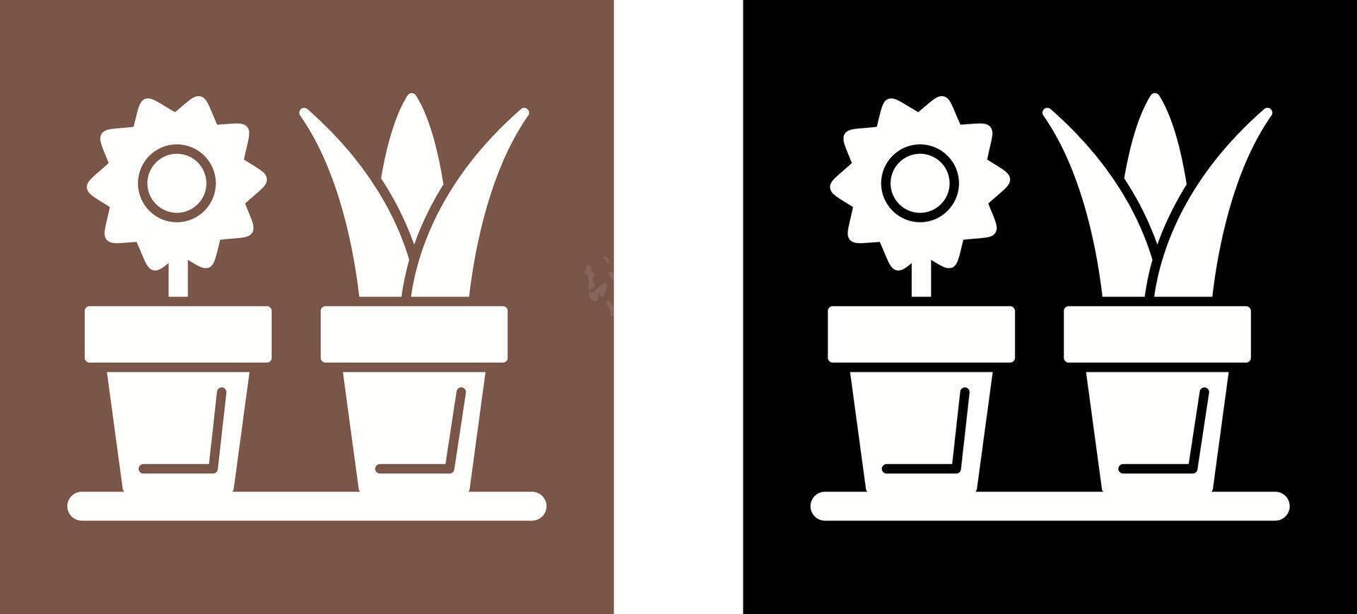 House Plants Icon Design vector