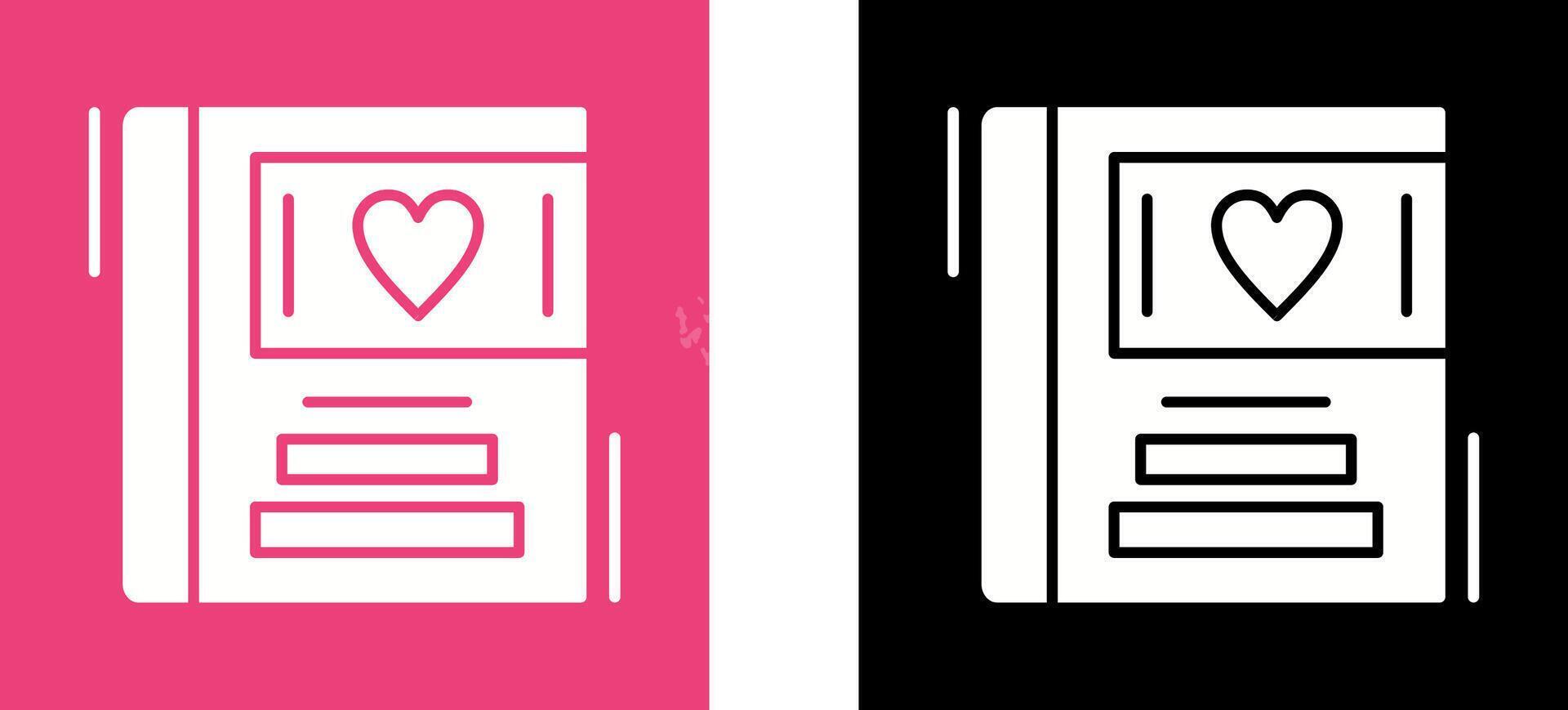 Wedding Album Icon Design vector