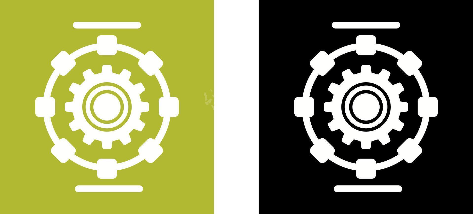 Automated Process Icon Design vector