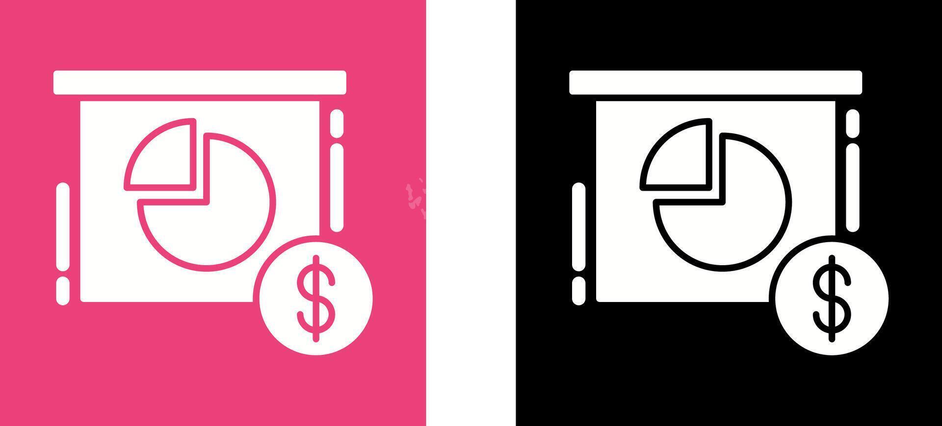 Pie Chart Icon Design vector