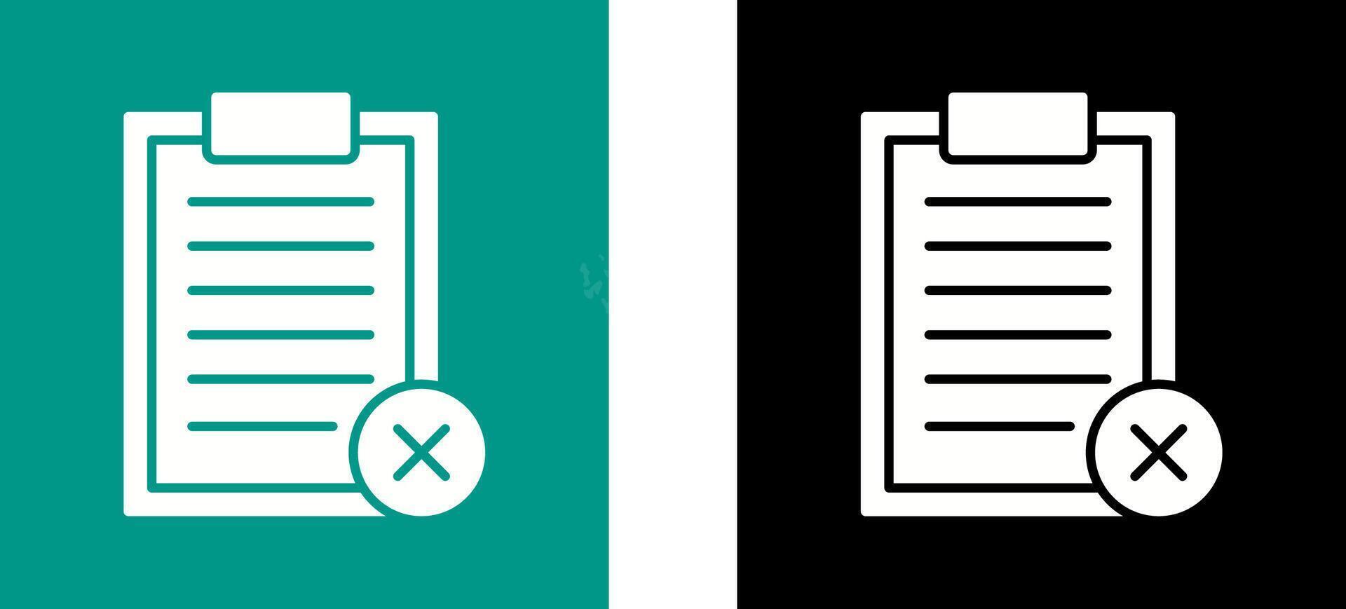 Rejected Icon Design vector