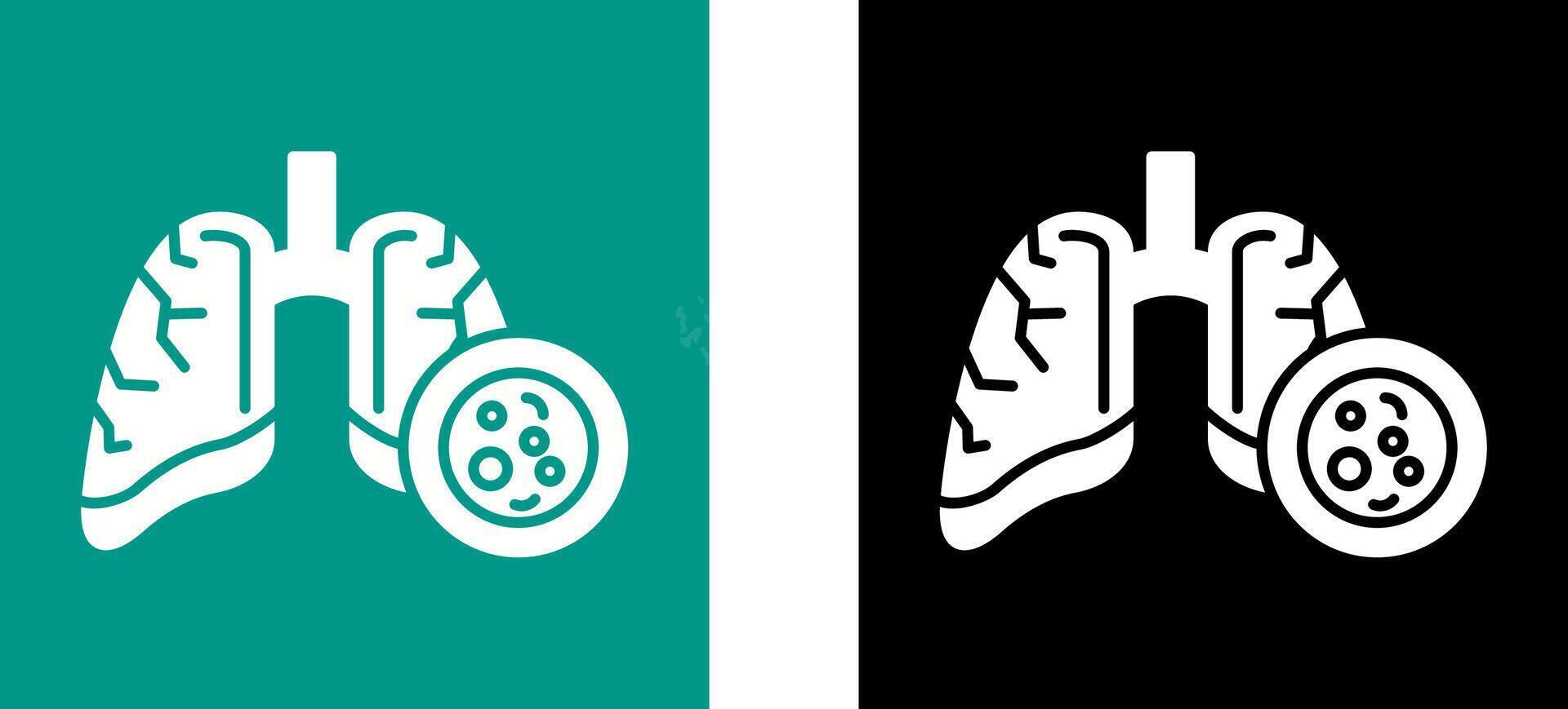 Lung Cancer Icon Design vector