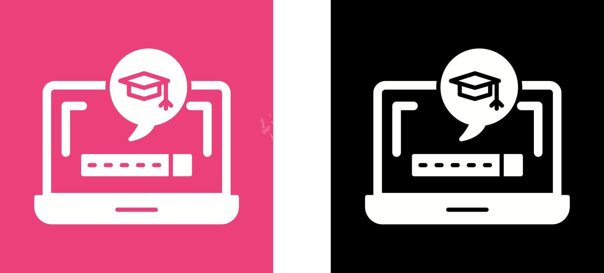 Digital Learning Icon Design vector